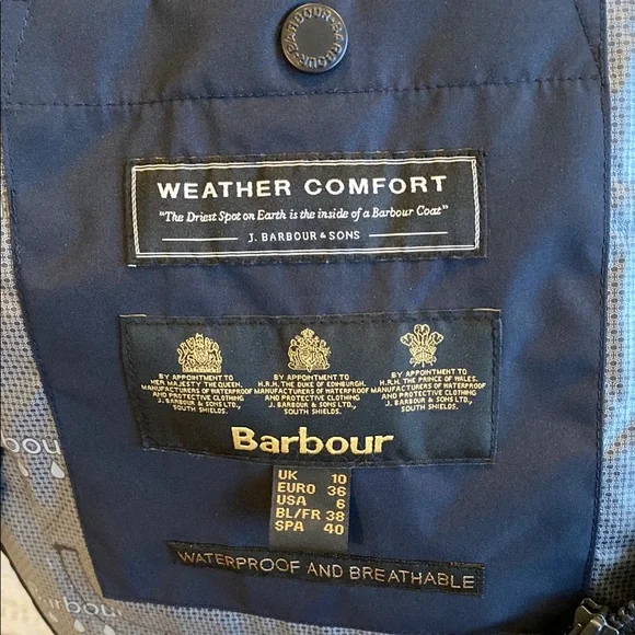 Barbour Women’s Navy Jacket - Picture 7 of 7